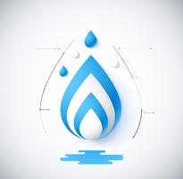 blank infographic diagram of water concept vector