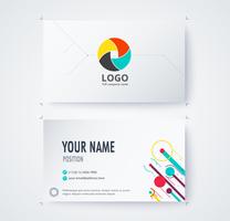 Business name card template commercial design vector