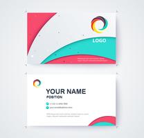 Business name card template vector