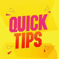 Quick tips composition with flat design  vector