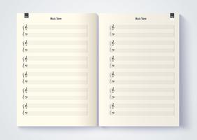 Blank Music stave template