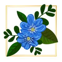 Floral Blue Vector 