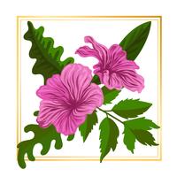 Pink Floral Flower Vector Leaf Nature Illustration Elements