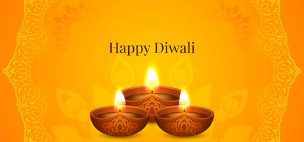 Happy Diwali bright festival design vector