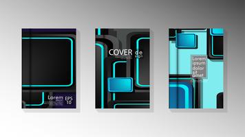 Collection of book cover backgrounds vector