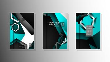 Collection of book cover backgrounds vector