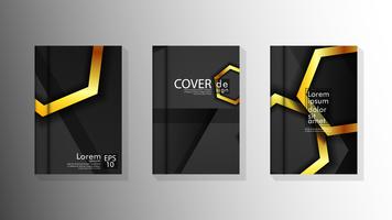 Collection of book cover backgrounds vector