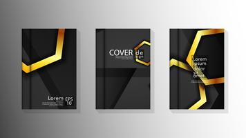 Collection of book cover backgrounds vector