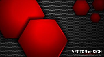 Metallic abstract with a hexagon background vector