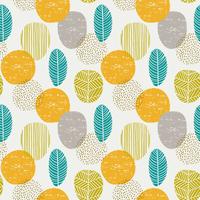 Abstract autumn seamless pattern with leaves vector