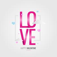 Tipografía de amor para el día de San Valentín vector