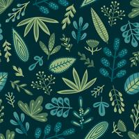 Botanical seamless pattern vector