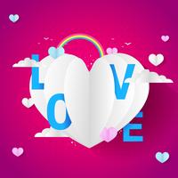 Love Baloon para el evento de San Valentín vector