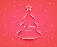 Christmas Card with Tree vector