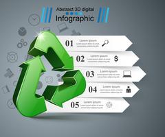 Recycle business infographic vector