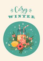 Winter in the City Card  vector