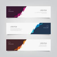 Set of Abstract Geometric Angles Banners  vector