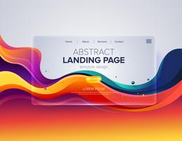 Abstract Landing Page Design vector