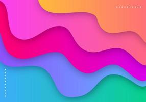 Abstract colorful wave shaped background  vector