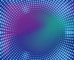 Halftone gradient dots circular frame  vector