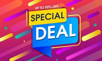 Special deal design with Abstract colorful geometric background  vector