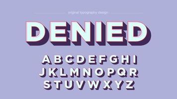 Bold Colorful Shadow Artistic Font vector