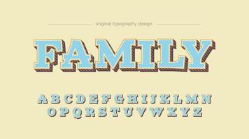 Light Blue Slab Cartoon Typography vector