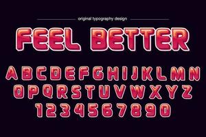 Red Comic Cartoon Typography vector