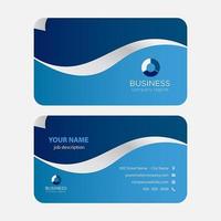 Blue Waves Modern Colorful Business Card vector