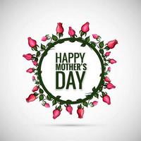 Beautiful Happy Mother's day with floral background vector