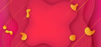 Red Liquid Shapes Background vector
