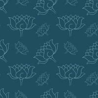 Hand drawn botanical seamless pattern vector