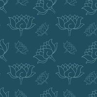 Hand drawn botanical seamless pattern vector