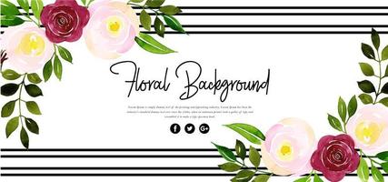 Beautiful Watercolor Floral Background vector