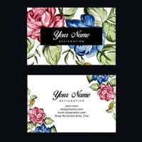 Watercolor Business Card Template vector