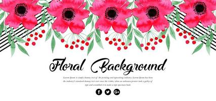 Beautiful Watercolor Floral Background vector