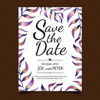 Watercolor Floral Menu Card vector