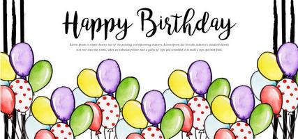 Watercolor Birthday Background vector