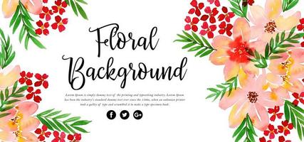 Beautiful Watercolor Floral Background vector