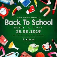 Back To School Poster vector