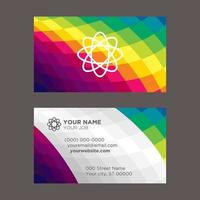 Low Poly Modern Colorful Business Card vector