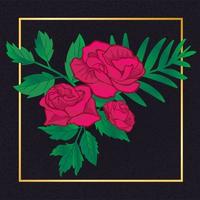 Hermosa rosa floral vector