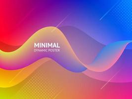 Dynamic colorful vibrant wave colorful background vector