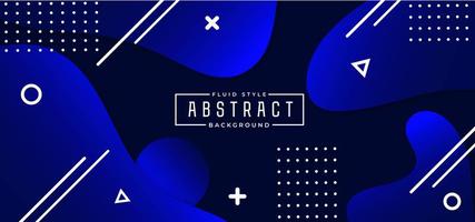 Royal Blue Shapes Abstract Fluid Background vector