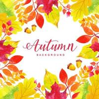 Watercolor Leaves Pattern  vector