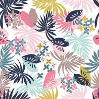 Tropical Foliage Seamless Pattern vector
