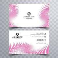 Abstract Pink Business card set with wave  vector