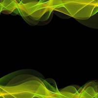 Abstract Green Colorful line wave background  vector