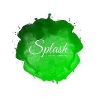 Soft Green Watercolor splash colorful design vector