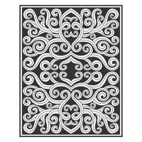 Clean line ornate vine drawing pattern vector